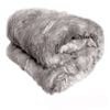 Shaye Luxury Range Faux Fur Throw Rug 127 x 152 cm Taupe Angora Rabbit