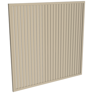 ProtectorAl 1001-2000W X 1001-2000H Paperbark Aluminium Welded Slat Panel Vertical 9mm Gap