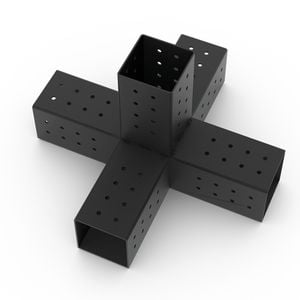 Toja Grid QUINT 5 Arm Pergola Structure Expansion Bracket with SOLO for 90 x 90 Posts