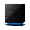 Oikiture 3 Drawers Bedside Table RGB LED Nightstand Cabinet Black