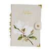 LVD Leather Magnolia Flower Writing Notebook Journal 13x18cm