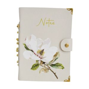 LVD Leather Magnolia Flower Writing Notebook Journal 13x18cm
