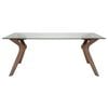 Sk Designer Living | Murf Collection | Rectangular Glass Dining Table | 180cm - Walnut