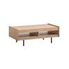 Design Square Tim Wooden Open Shelf Rectangular Coffee Table - Oak