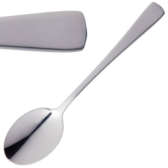 Olympia Dessert Spoons Clifton 18/0 Stainless Steel Pack Of 12 180mm Commercial Kitchen Cutlery