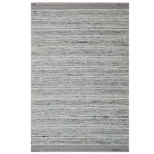 Handwoven Wool & Jute Rug-Jasmine 6332-Silver/Ivory-160x230cm