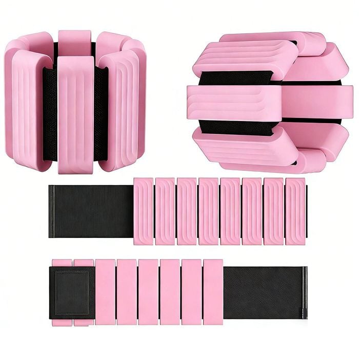Fohoa 2 Pack Adjustable Ankle Wrist Weights 1lb Each (pink)