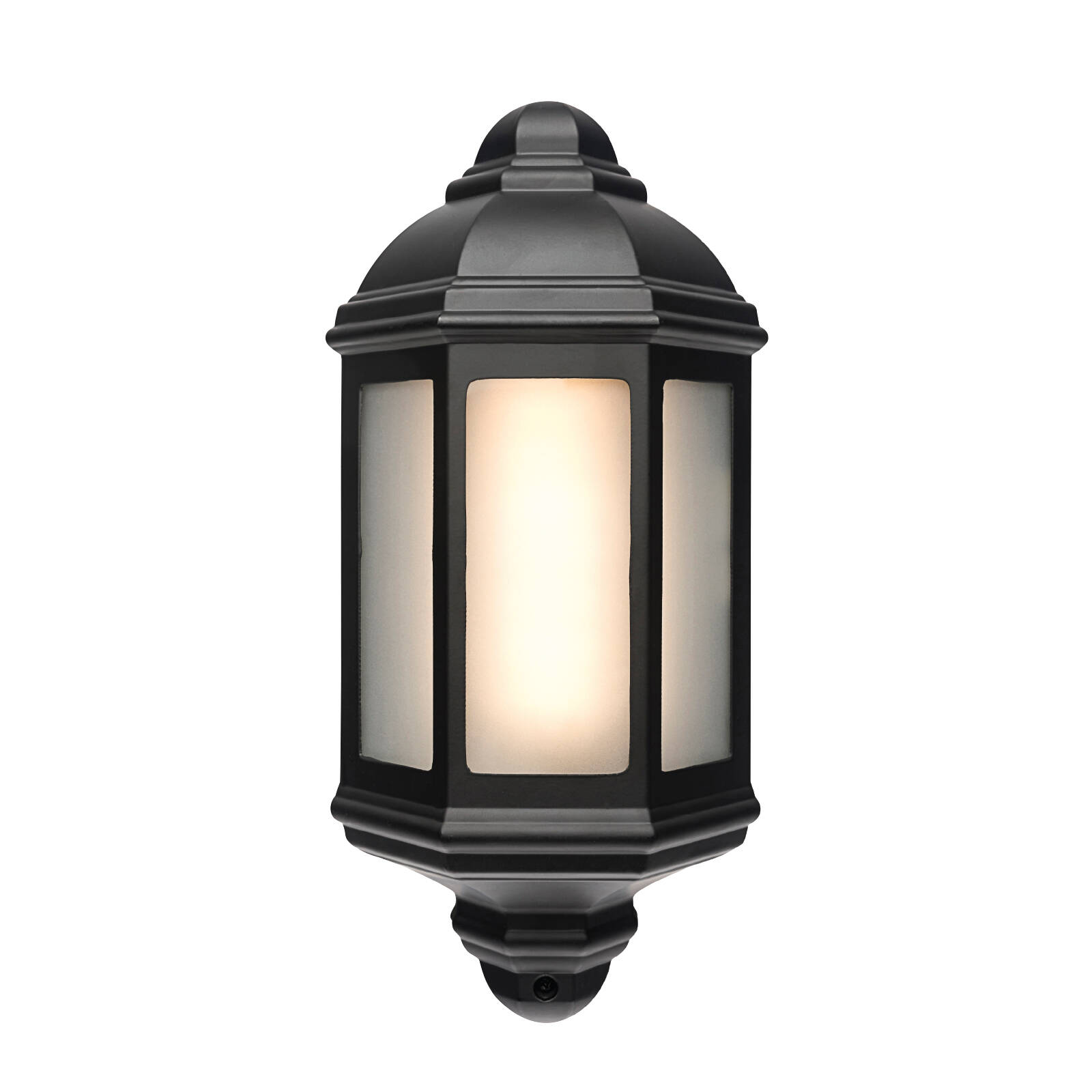 Brilliant 18W Matt Black LED Maldon Half Coach Wall Light Bunnings Australia