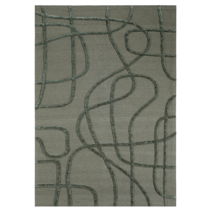 Gripwell 160 x 230cm Green Polyester Tufted Rug