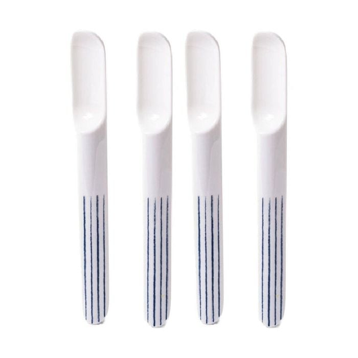 2x 2pc Prepara Taco Spoon Coastal Stripe Kitchenware Melamine - White/Blue