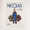 Galrie Nicolas Fine Bottles Vintage Poster by Jules Isnard Dransy Timeless French Art, White Frame, A1 60 x 84cm (23 x 33inch)
