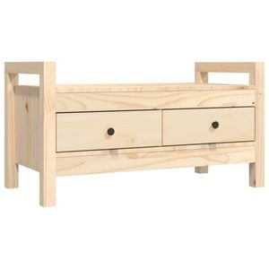 vidaXL Hall Bench Pine Entryway Storage Cabinet Shelf Organiser