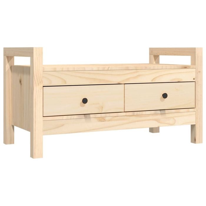 vidaXL Hall Bench Pine Entryway Storage Cabinet Shelf Organiser