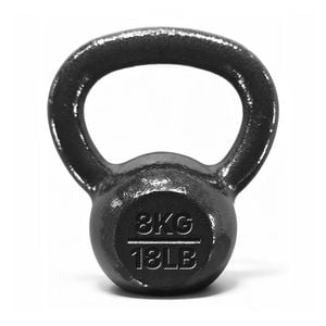 Cast Iron Kettlebell 8kg Balanced Gym Weight W/ Comfortable Handle