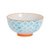Nicola Spring Hand Printed Rice Bowl - Japanese Style Porcelain Dessert Cereal Dish - 12cm