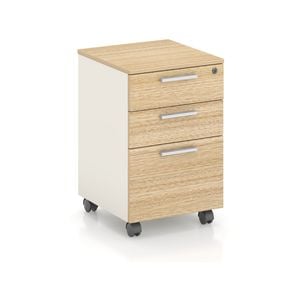 Esma Mobile Pedestal Rhine Light Oak and White