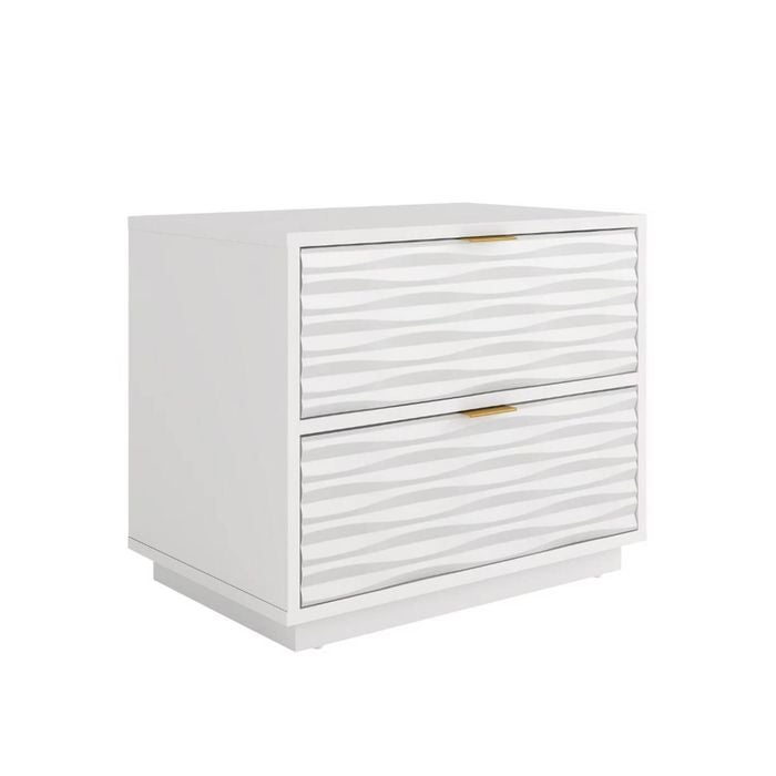 Sauder Morgan Main Side Unit Bedside Drawer Unit 2 Drawers White