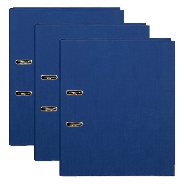 3x Marbig Pe Lever Arch File Folder A4 Document Paper Organiser Holder Blue