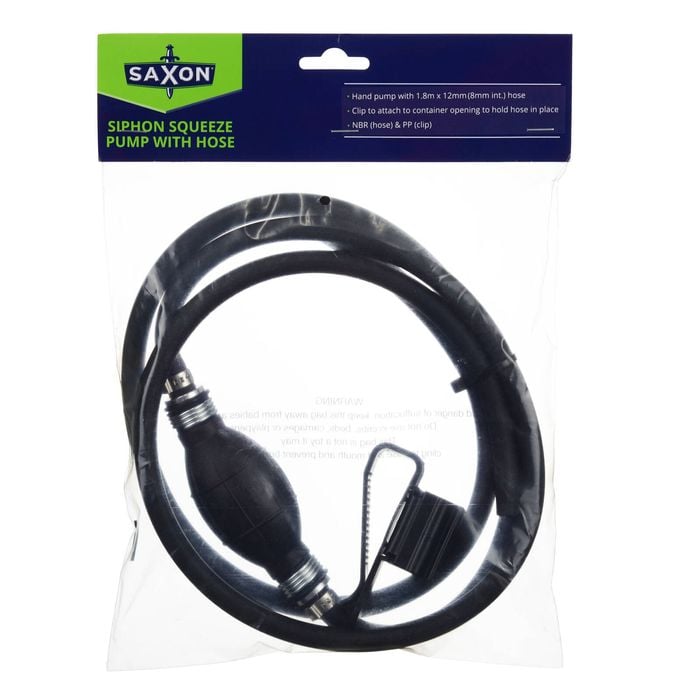 Saxon 12mm x 1.8m Siphon Squeeze Pump