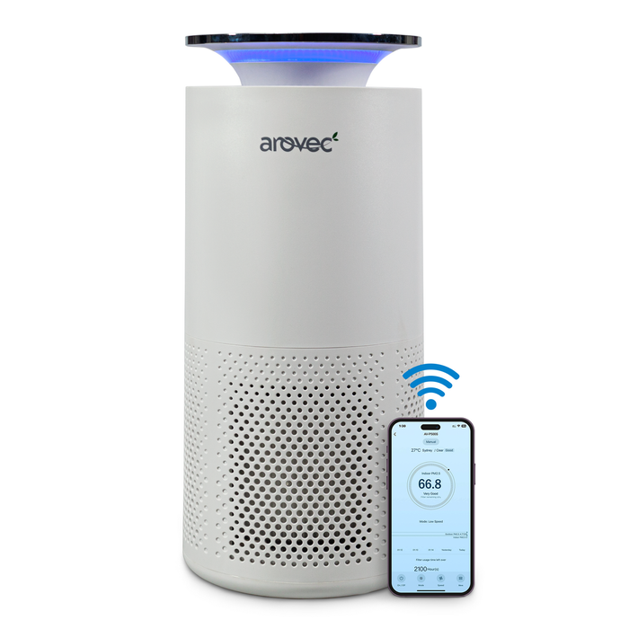 AROVEC Air Purifier Smart H13 True HEPA for Bedroom, CADR 230 m³/h (White)