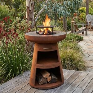 Mimosa Rustic Plancha Firepit With Grill