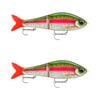 2x Rapala Super Shadow Rap Glide 11cm Jointed Swimbait Lure -Live Rainbow Trout