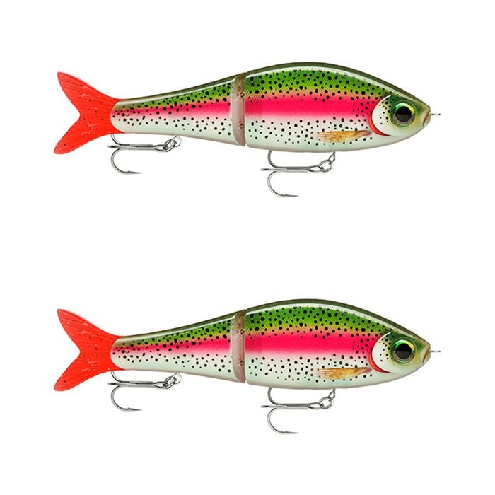 2x Rapala Super Shadow Rap Glide 11cm Jointed Swimbait Lure -Live Rainbow Trout