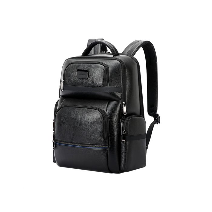 BOPAI 15.6" High-End Cowhide Leather Laptop Backpack 33L B9171