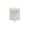Seek and Ramble Delos Round 50cm Side Table Faux Stone White