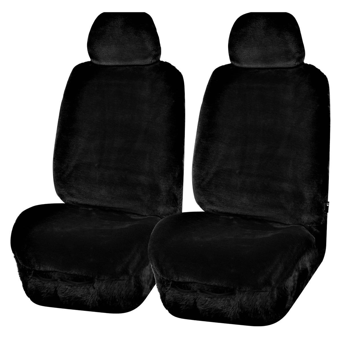 MyCar Faux Fur Seat Covers Universal Black - Bunnings Australia