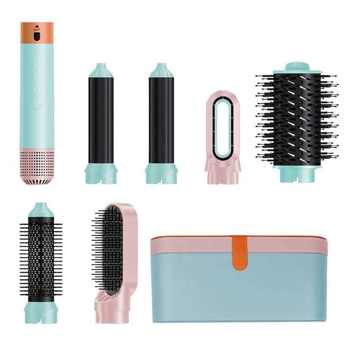 Catzon 6in1 Air Styler Hairdryer Brush Set for All Hair Types-Macaron