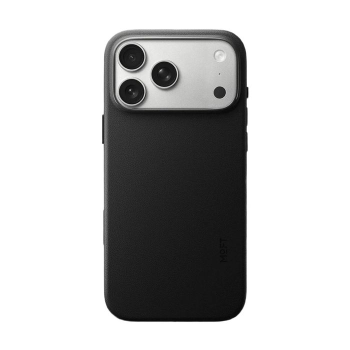 Moft Snap Phone Case MOVAS Vegan Leather iPhone 17 Pro Max Jet Black