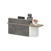 Modern Furniture JARIN  Reception Desk Right Panel - Carbon Grey & White Colour