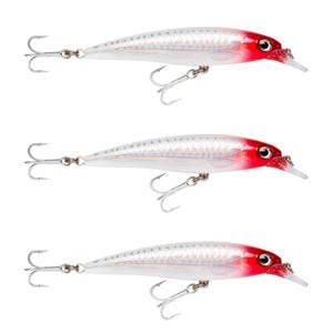 3x Rapala 14cm Saltwater X Rap Jerkbait Fishing Lures - Redhead UV
