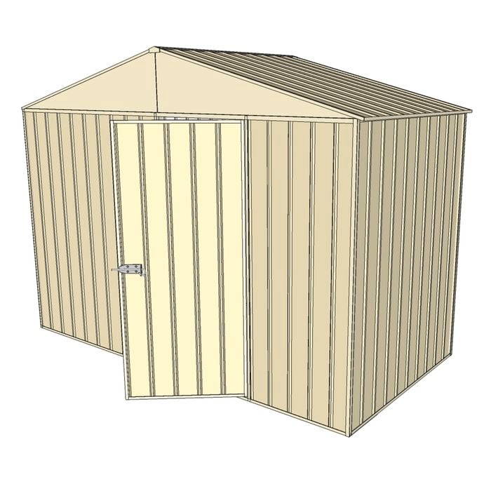 Build-a-Shed 3 x 1.5 x 2.3m Gable Shed without Side Doors - Cream