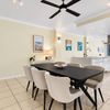 SK Designer Living | Osaka Upholstered Dining Chair | Black Wood Legs - Ivory Fabric