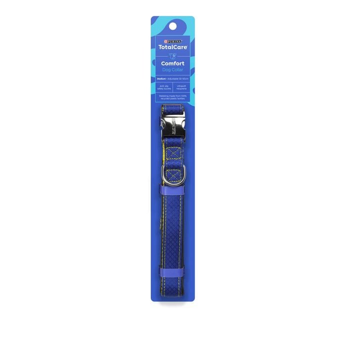 Purina Total Care Navy Comfort Dog Collar - Medium
