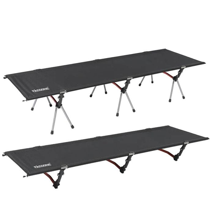 NNEOBA Lightweight Camping Cot Collapsible Sleeping Bed Black