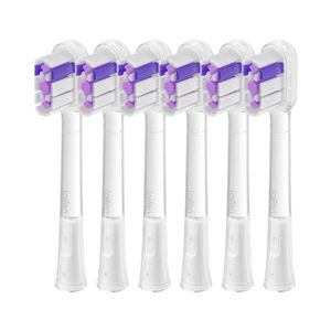 Laifen Cushioned Toothbrush Heads 6 Pack Ultra Whitening DuPont Bristles Gentle Gum Care