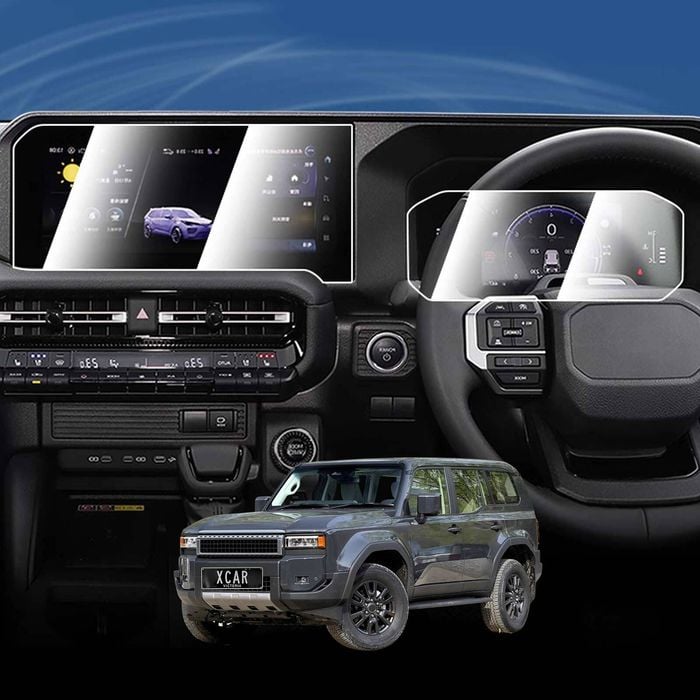 Tempered Glass Dash Center Console Screen Protector for Toyota Prado 250 Series 2024-Onwards Cover