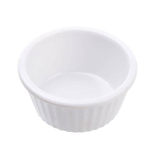 Coucou Ramekin Fluted Melamine White 30ml Commercial Tableware