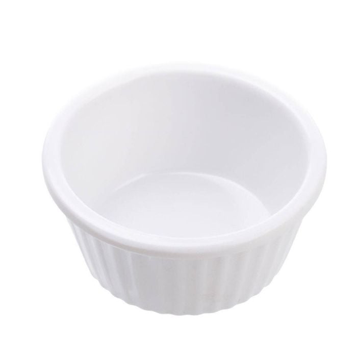 Coucou Ramekin Fluted Melamine White 30ml Commercial Tableware