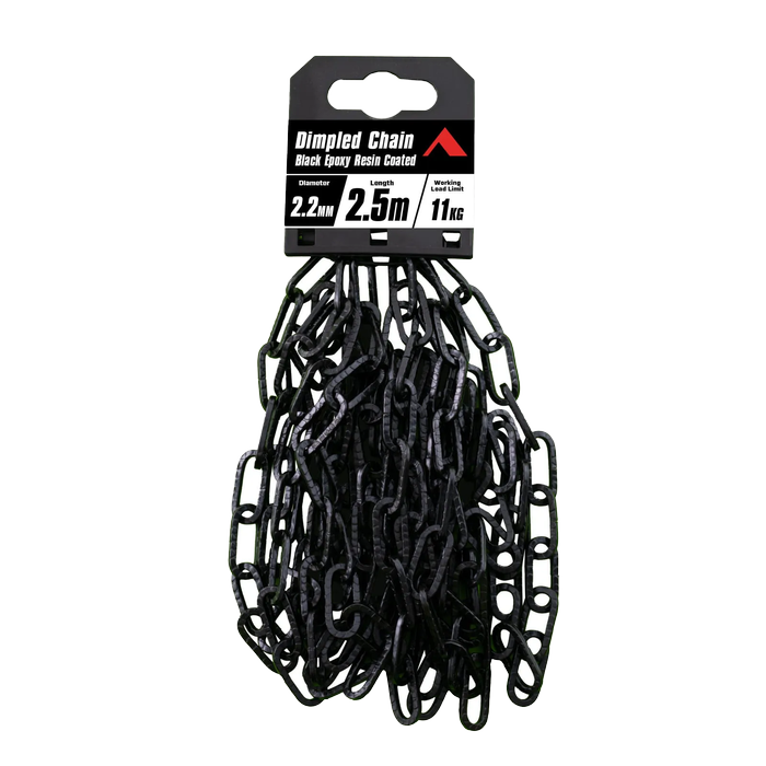 Pinnacle 2.2mm x 2.5m Black Matt Dimpled Chain