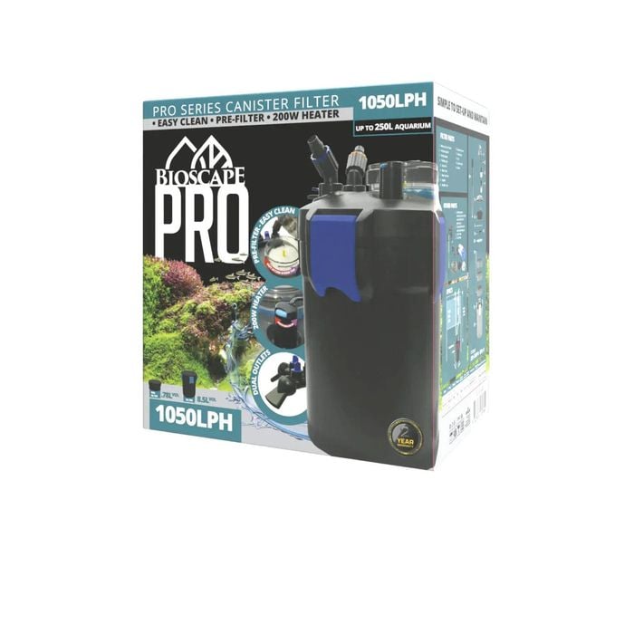 Bioscape PRO Easy Clean Canister Filter with Inbuilt Heater 1050 L/PH