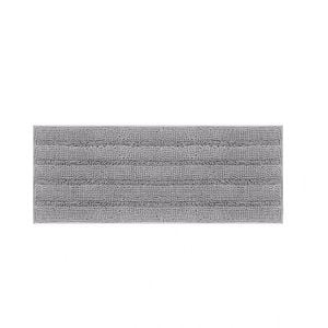 Chenille Bath Mat Runner Non Slip Thick Soft Stripe Design 119 X 43cm