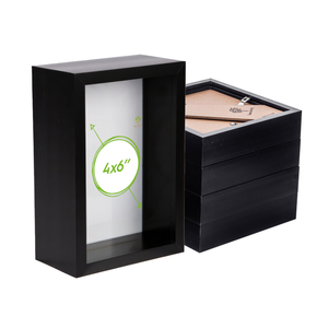 Nicola Spring 3D Deep Box Photo Frames - 4 x 6" - Pack of 5