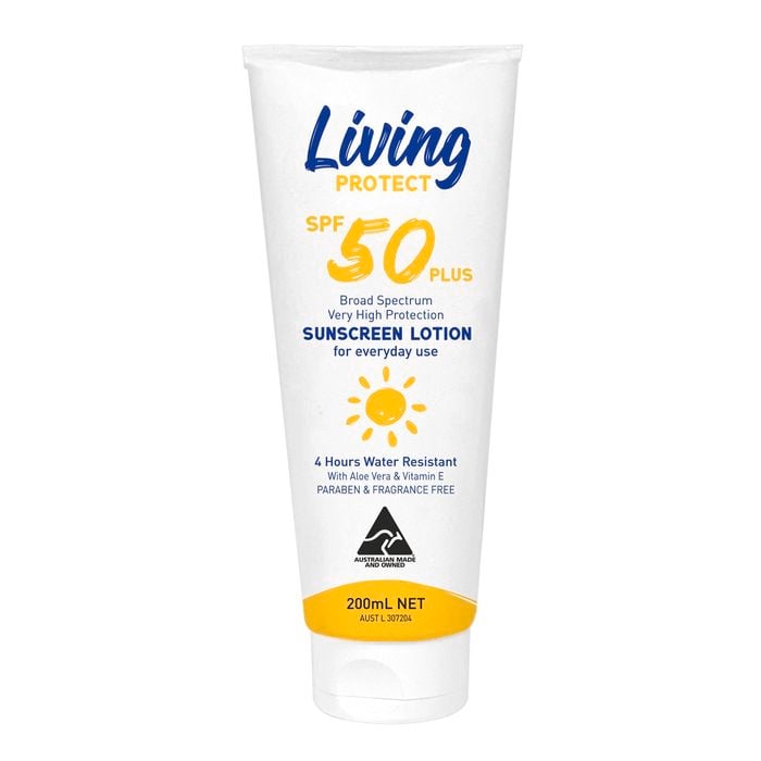 Living Protect 200ml SPF50 Plus Sunscreen Tube