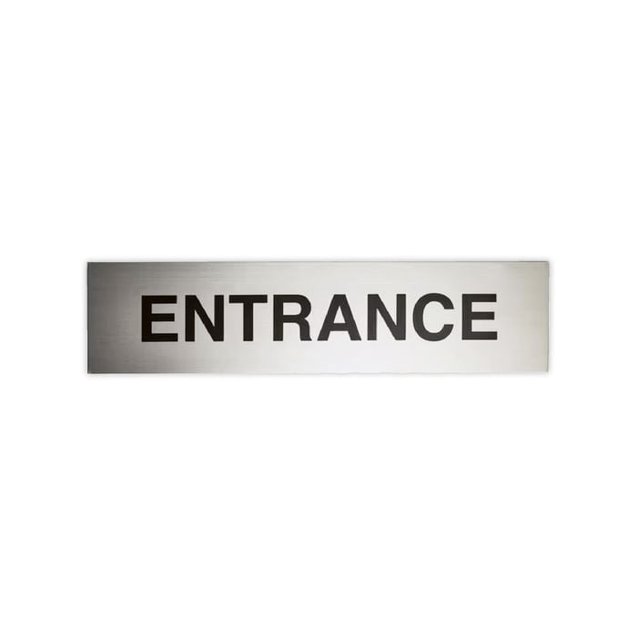 Sandleford 200 x 50mm Stainless Steel Entrance Sign