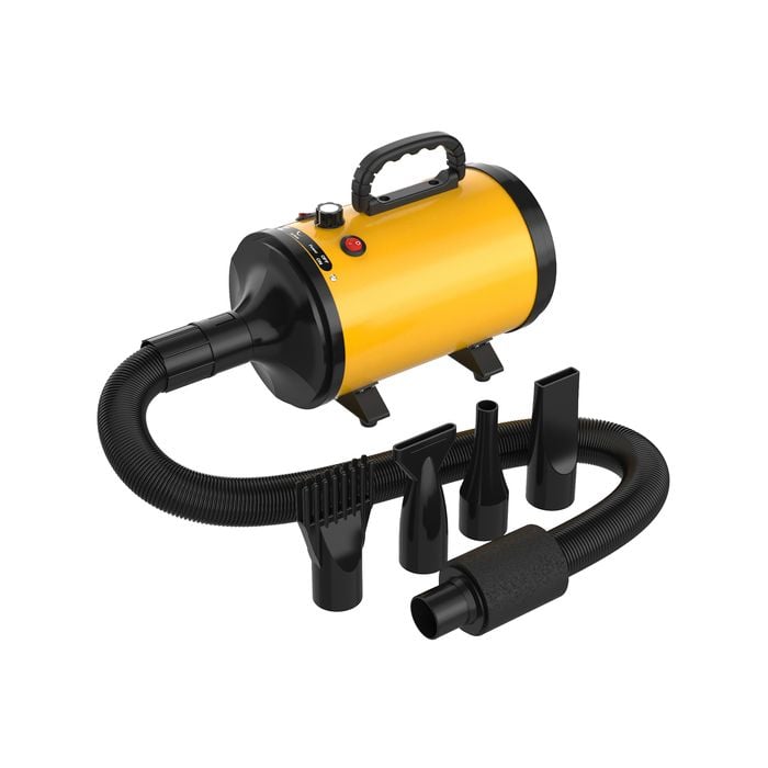 Advwin Dog Hair Dryer Pet Grooming Blower with Heater Yellow