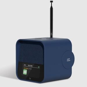 Lexon Oslo Dab & Fm Alarm Clock Radio / Bluetooth Speaker / Wireless Charger - Blue